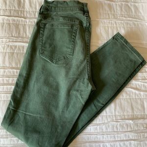 J Crew Olive Green Toothpick Pants